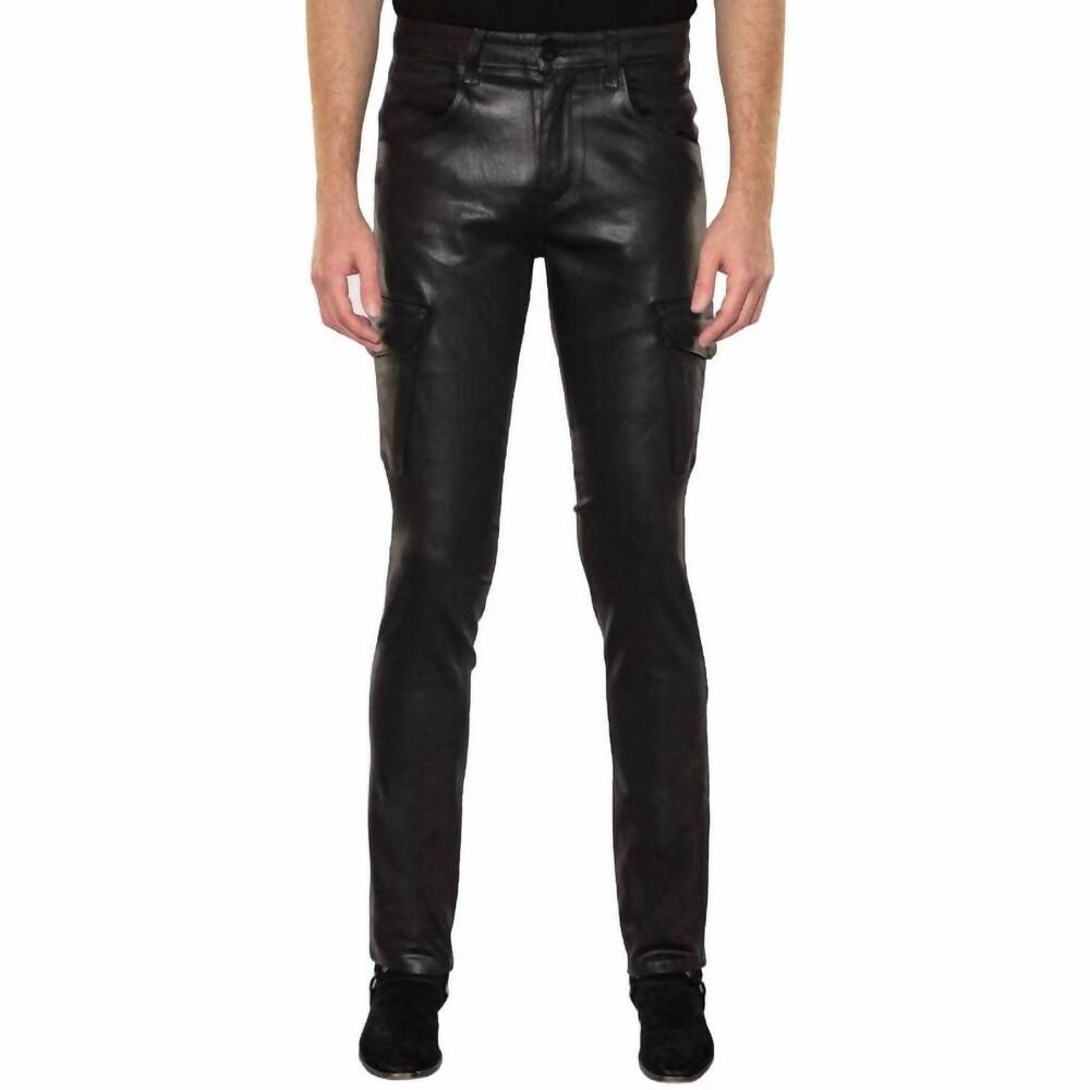 NEW MONFRERE preston cargo jean in coated noir